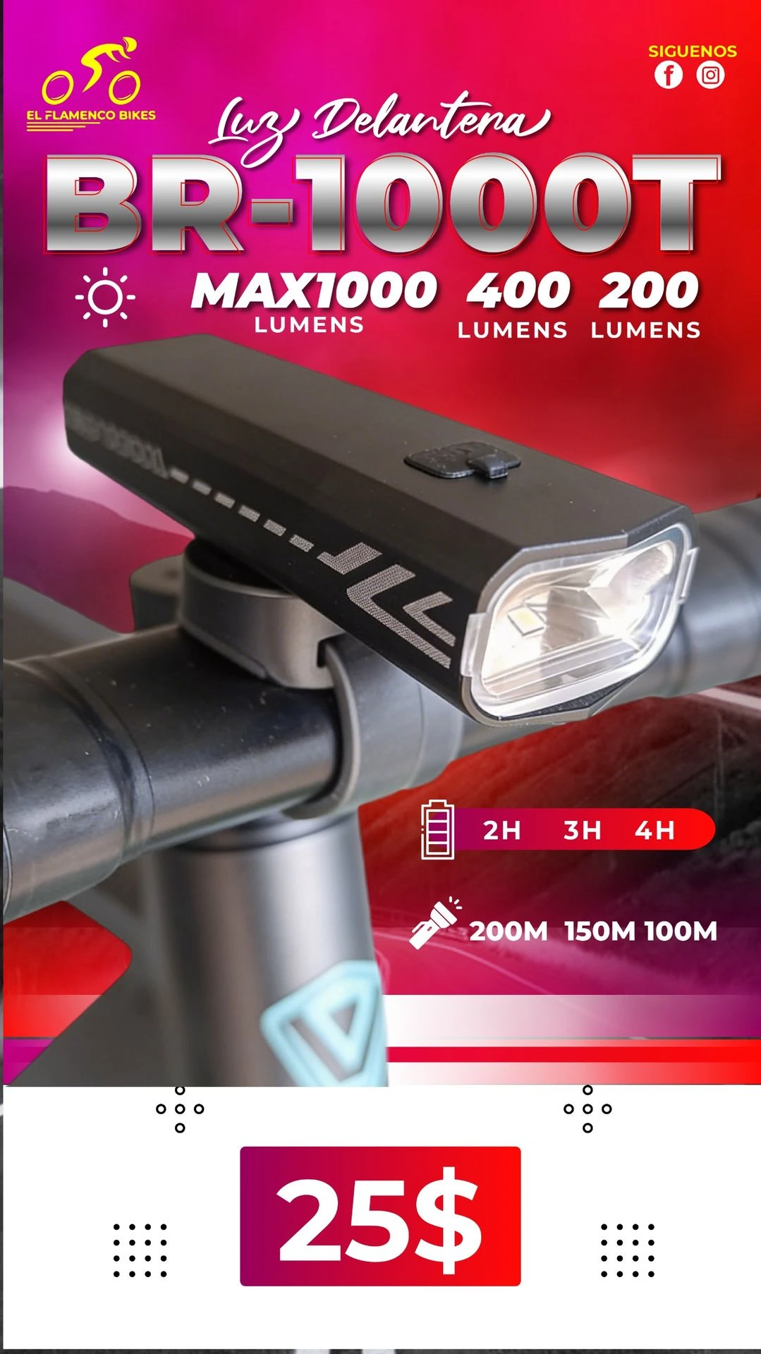 luces para bicicleta 1000 lumen