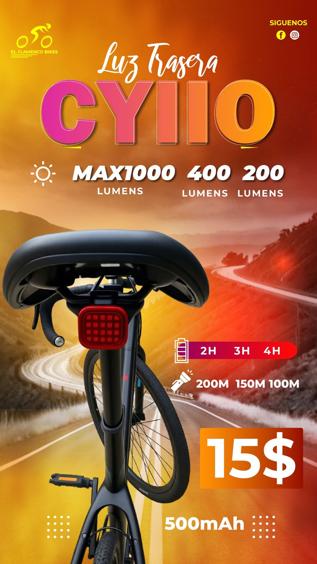 luces para bicicleta 1000 lumen
