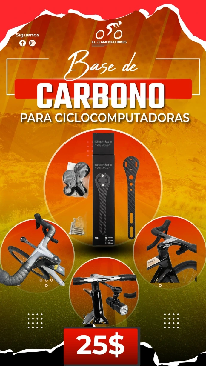 base ciclocomputador manubrio integrado
