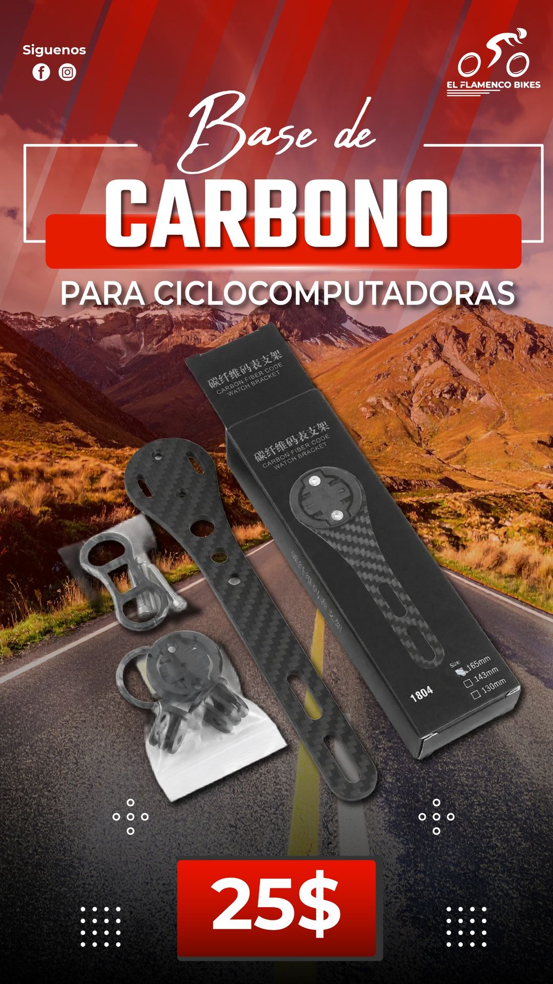base ciclocomputador manubrio integrado