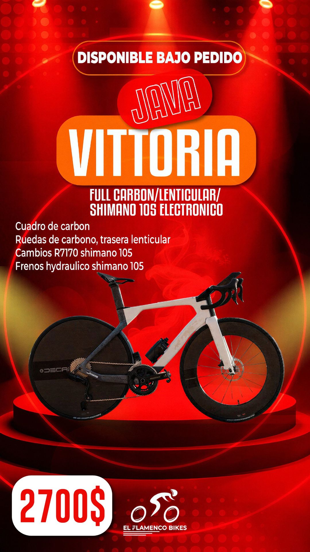 java vittoria bicicletas de carbono con camibos electronico para triatlon y contra reloj